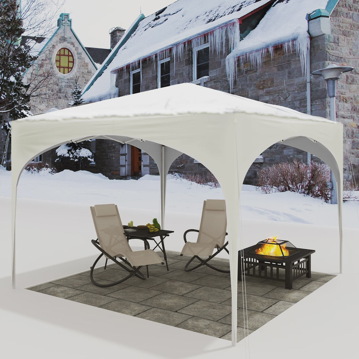 WOLTU 3x3m Waterdichte Partytent Gazebo - Inklapbaar & Snel Opzetbaar voor Tuin & Markt