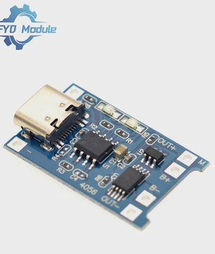 TP4056 Type-C Lithium Batterijlader Module - 1A, 5V, met Dual Protection voor 18650 Li-ion