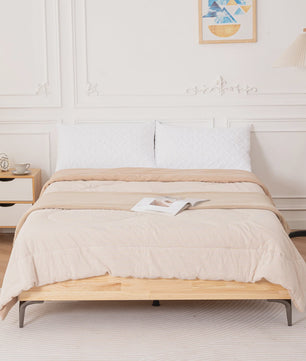 Massief Grenen Houten Bed 140x200cm met Lattenbodem en Opbergruimte - Moderne Stijl