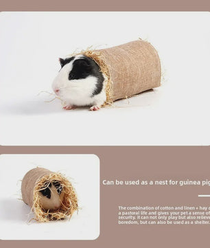 Natuurlijke Gras Tunnel Nest voor Konijnen, Cavia's & Chinchilla's - Speelgoed & Schuilplaats