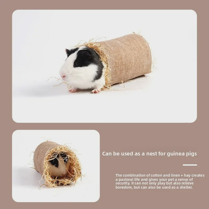 Natuurlijke Gras Tunnel Nest voor Konijnen, Cavia's & Chinchilla's - Speelgoed & Schuilplaats