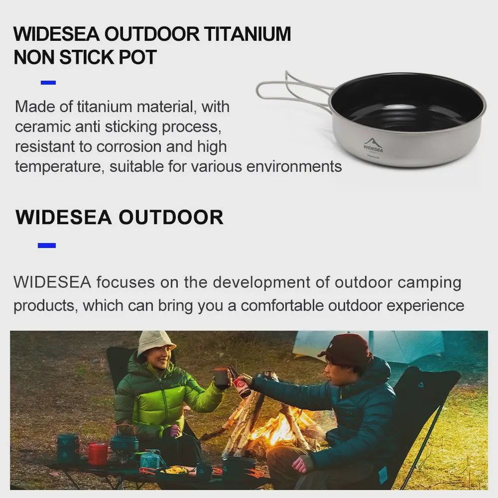 Widesea Titanium Kookset - Lichtgewicht Pannenset voor Outdoor Avonturen