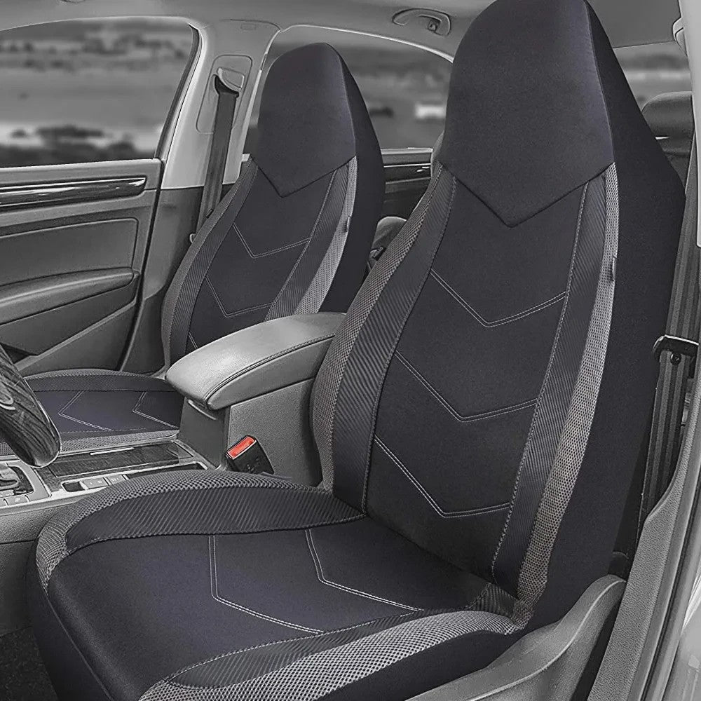 Sportieve Autostoelhoes Set met Hoge Rugleuning - Ademend Air Mesh & Airbag Compatibel