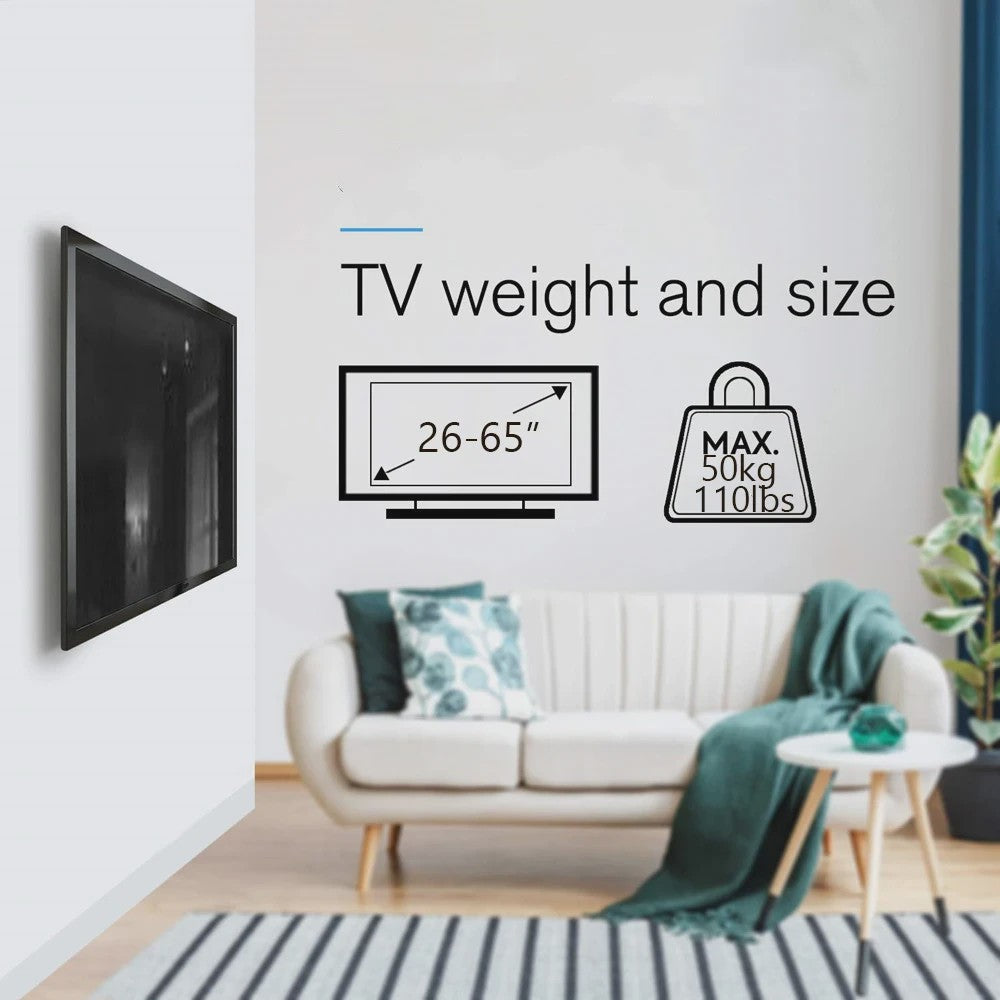 Universele TV Muurbeugel 26-63 inch - Verstelbaar & Laag Profiel