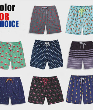 Herenshorts met Zomerse Print - Zwembroek, Strandshort & Sportbroek met Zakken