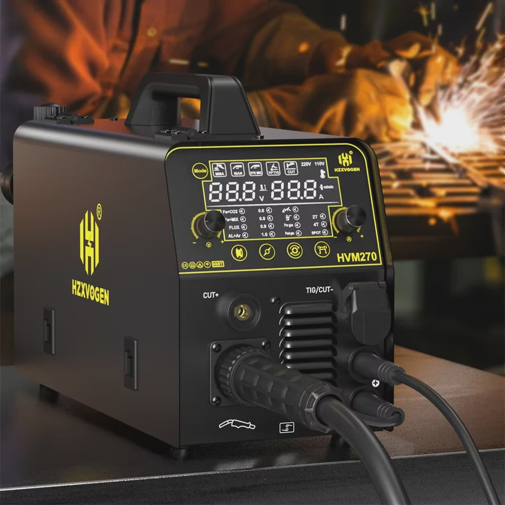 HZXVOGEN HVM270 6-in-1 Multi-Proces Lasmachine (MIG/TIG/MMA/CUT/SPOT) 220V Inverter