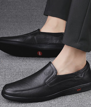 Handgemaakte Leren Herenschoenen - Zakelijk Casual - Rubberen Zool