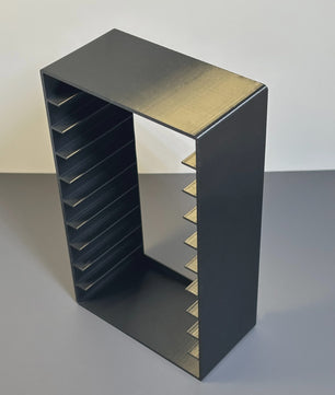 Zwarte Cassette Tape Opbergrek - 10 Vakken - Duurzaam Plastic