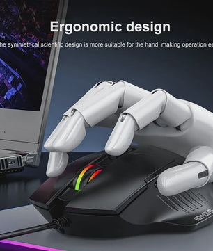 Ergonomische USB Bedrade Gaming Muis met 6 Knoppen en 7200 DPI