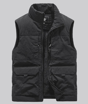 Heren Winter Vest - Warm Fleece Gevoerd, Multi-Pocket, Grote Maten tot 6XL