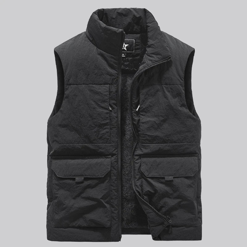 Heren Winter Vest - Warm Fleece Gevoerd, Multi-Pocket, Grote Maten tot 6XL