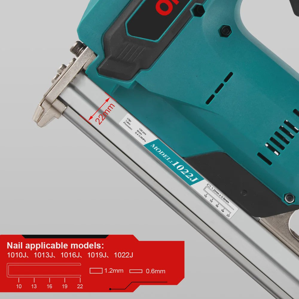 ONEVAN Accu Tacker 1022J - Borstelloze Motor, 2 Versnellingen, Makita 18V Compatibel