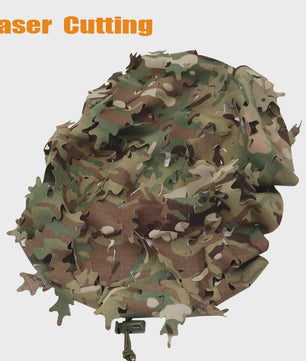 Tactische FAST Helm Cover met Laser Cutting 3D Camouflage - Jacht & Outdoor Accessoires