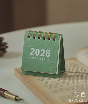 Mini Bureaukalender 2026 - Creatieve Spiraalgebonden Kalender voor Bureau Decoratie & Kantoor