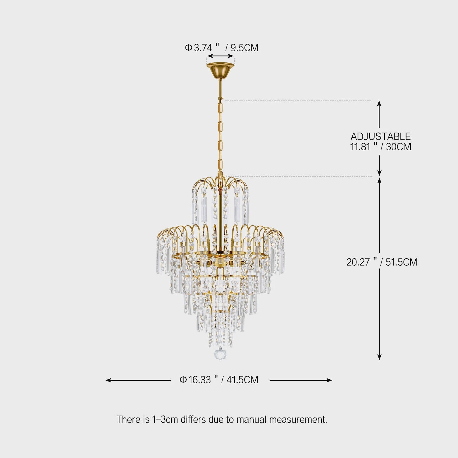 Luxe Kristallen Plafondlamp - Moderne Hanglamp voor Woonkamer & Bruiloft Decoratie
