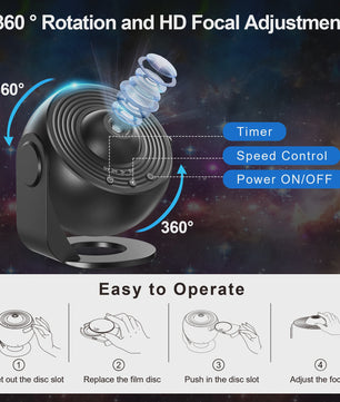 Galaxy Projector Sterrenhemel Projector - Planetarium met 12 Thema's voor Kinderkamer