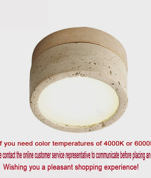 Wabi Sabi Plafondlamp Cream Stone - Sfeervolle Verlichting voor Woonkamer, Hal & Slaapkamer