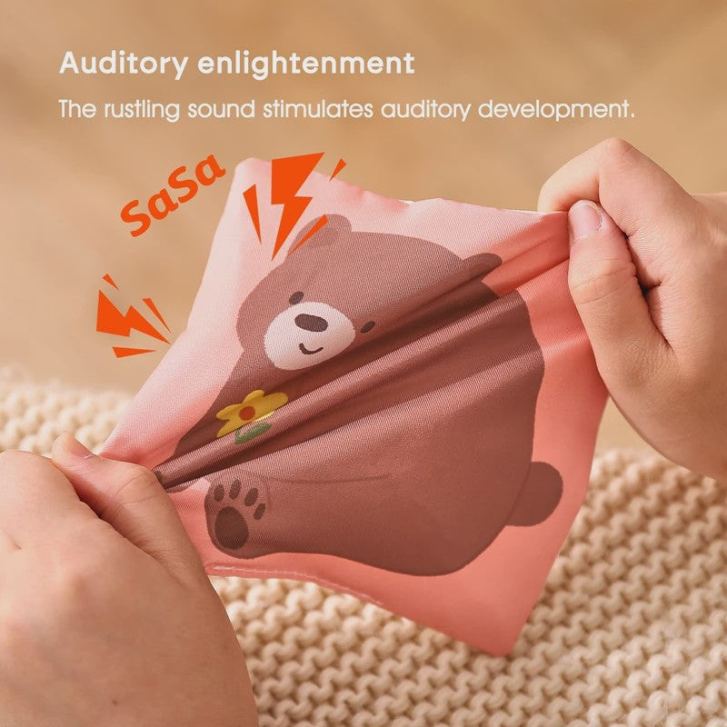 Montessori Stoffen Tissue Box Speelgoed - Educatief Sensorisch Speelgoed voor Baby's met Vinger Oefening