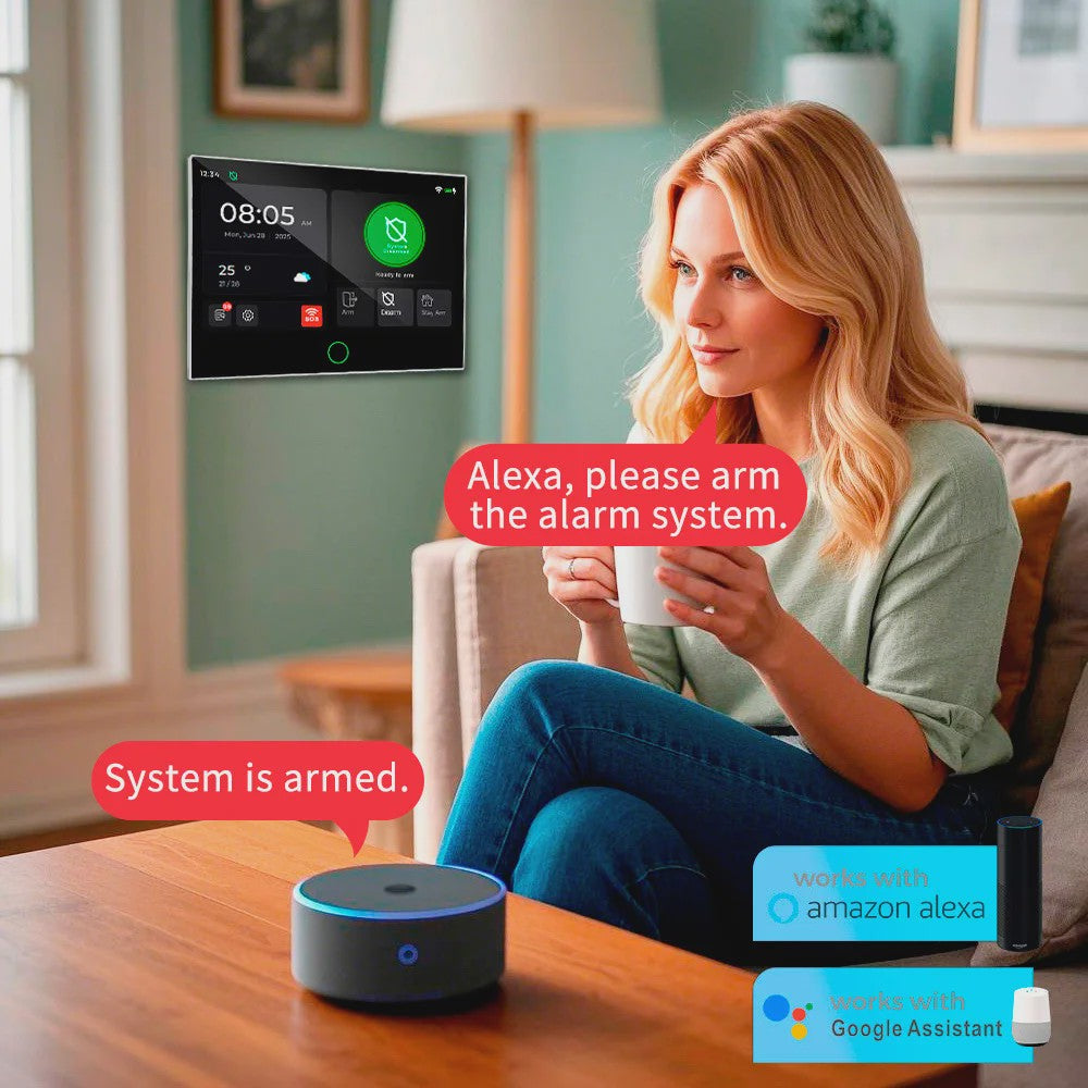 Kerui Alarmsysteem met 7-inch Touchscreen, 4G WiFi en Tuya Smart Integratie