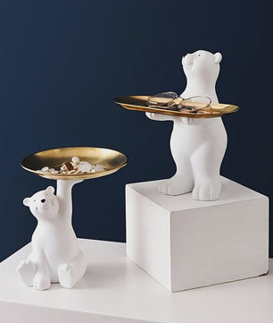 Creatieve Beren Opbergbakje met Plateau - Decoratie & Cadeau