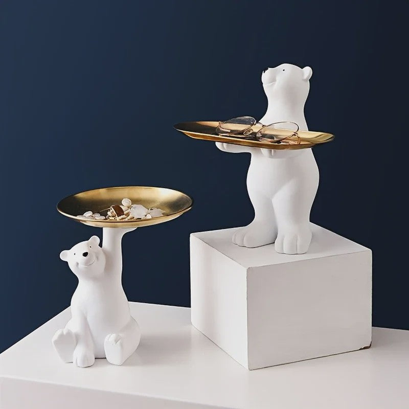 Creatieve Beren Opbergbakje met Plateau - Decoratie & Cadeau