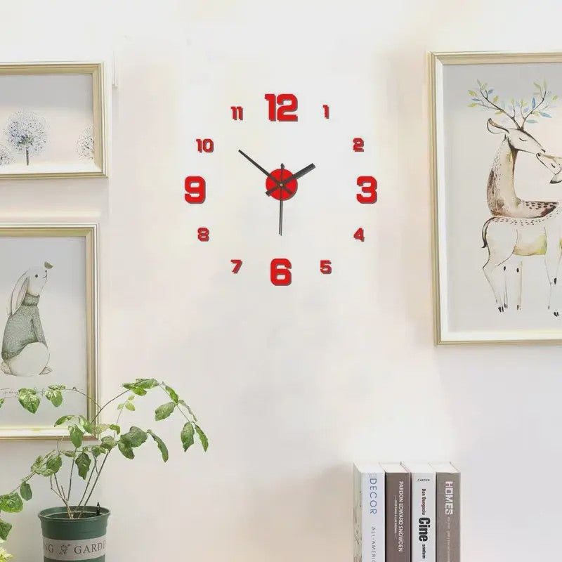 Creatieve Frameless DIY Wandklok - Stille Klok voor Woonkamer & Kantoor Decoratie