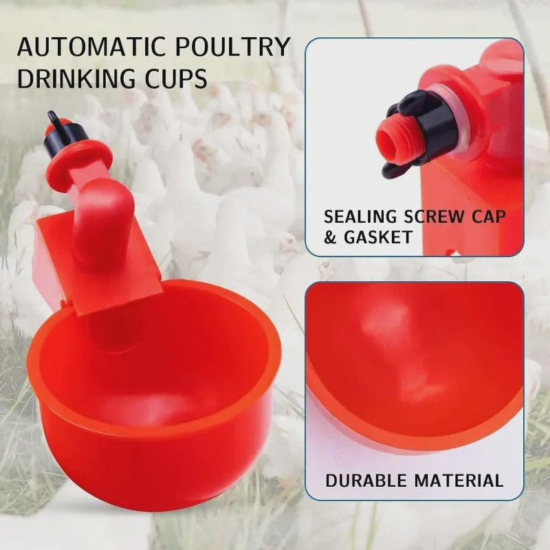 Set van 10 of 20 Automatische Kippen Drinkbakken - Pluimvee Waterdispenser