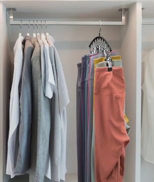 Ruimtebesparende Hanger voor Yogabroeken met 10 Clips - Organiseer je Leggings en Broeken