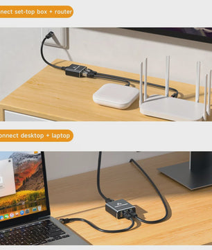 Gigabit Ethernet Splitter 1000Mbps - Breid uw netwerk uit naar 4 apparaten