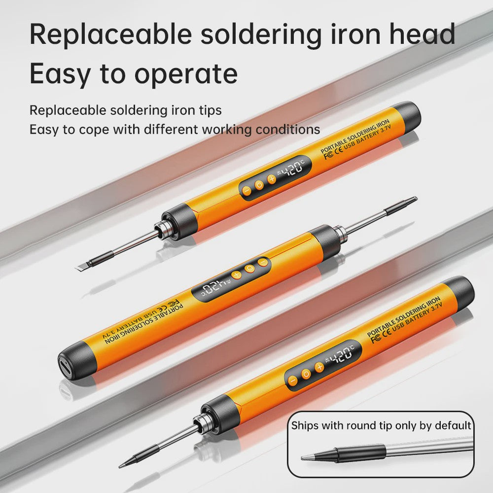 Draagbare USB Digitale Soldeerbout met Instelbare Temperatuur (300-450°C) en Type-C Opladen