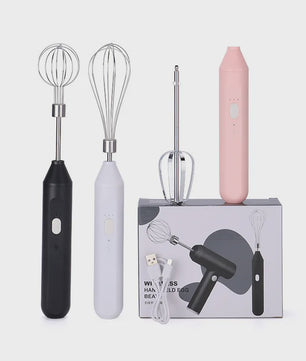 Draadloze Multifunctionele Garde: Compacte Handmixer met Melkopschuimer & Automatische Roerder