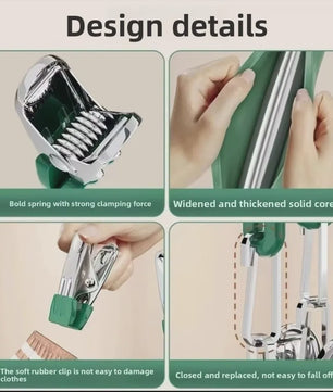 Droogrek met 20 Clips - RVS Sokkenhanger voor Ondergoed & Kleine Was