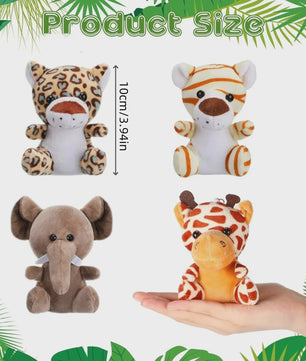 Set van 10-50 Kleine Safari Pluche Dieren - 12cm Jungle Knuffels voor Feestjes & Cadeaus