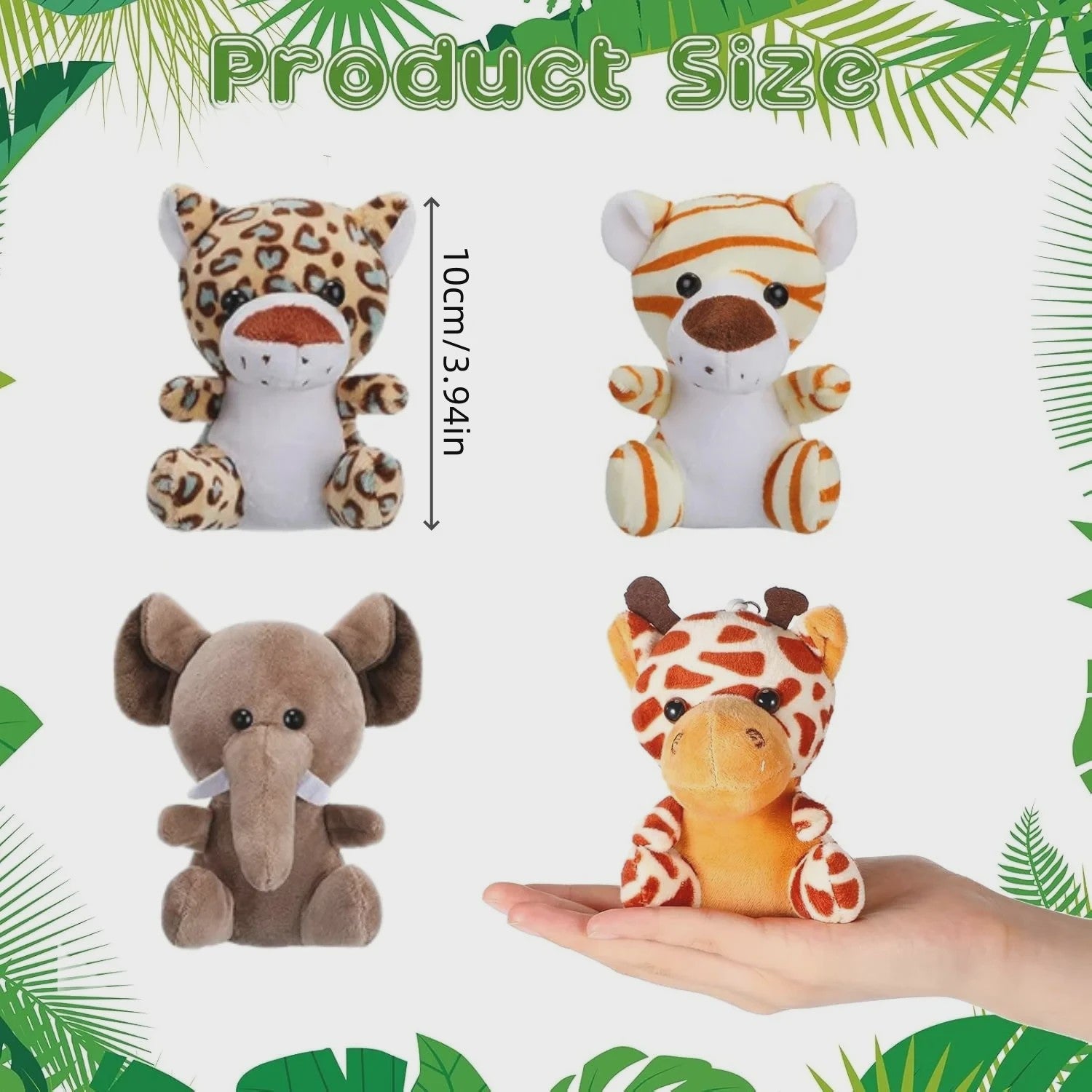 Set van 10-50 Kleine Safari Pluche Dieren - 12cm Jungle Knuffels voor Feestjes & Cadeaus