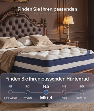 7-Zone Pocket Spring Hybride Matras 25cm Dik - Ademend & Bewegingsisolerend - Diverse Maten