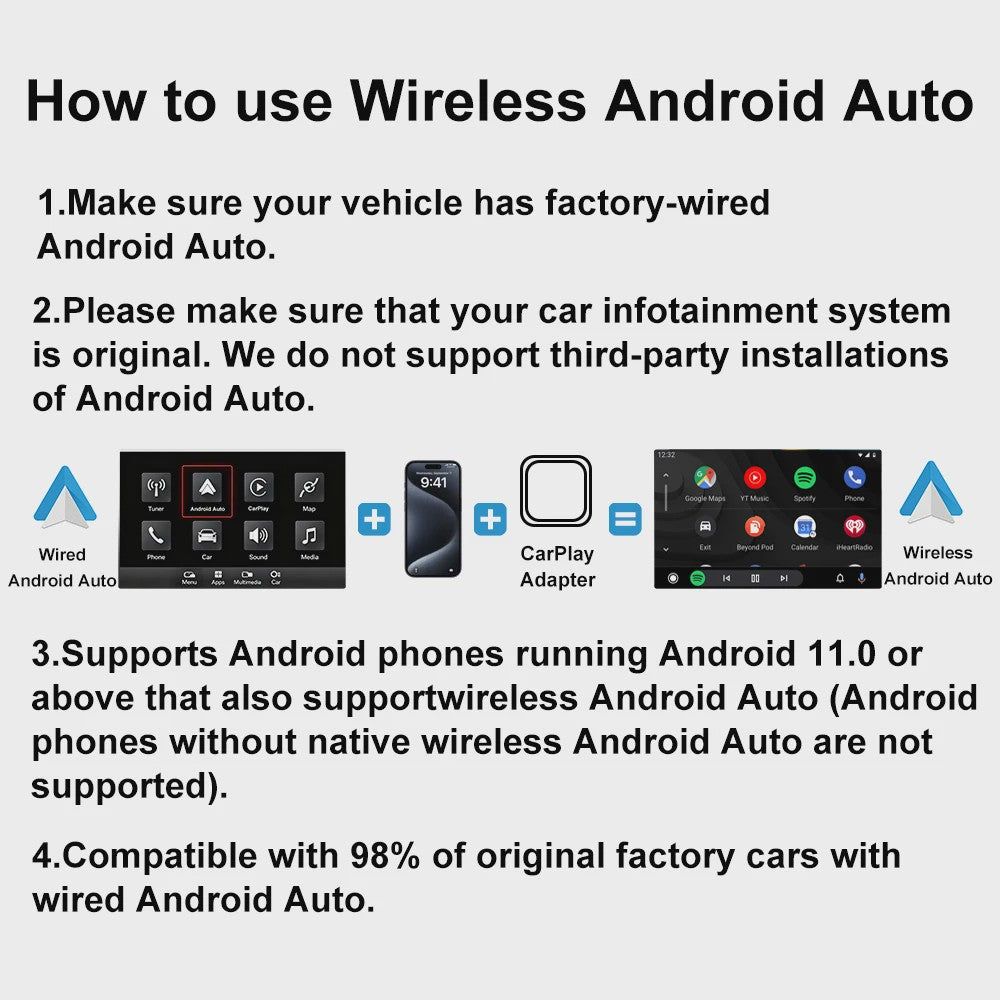 Draadloze CarPlay & Android Auto Adapter: Upgrade je autoradio met Plug & Play gemak