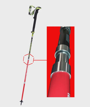 Pioneer Ultralichte Carbon Trekkingstokken - Opvouwbaar & Snel Sluitend (115-135cm)