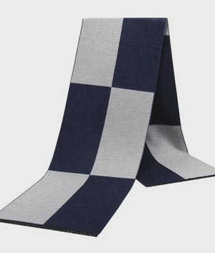Luxe Heren Sjaal - Warme Wol & Kasjmier - Winter Ruitpatroon