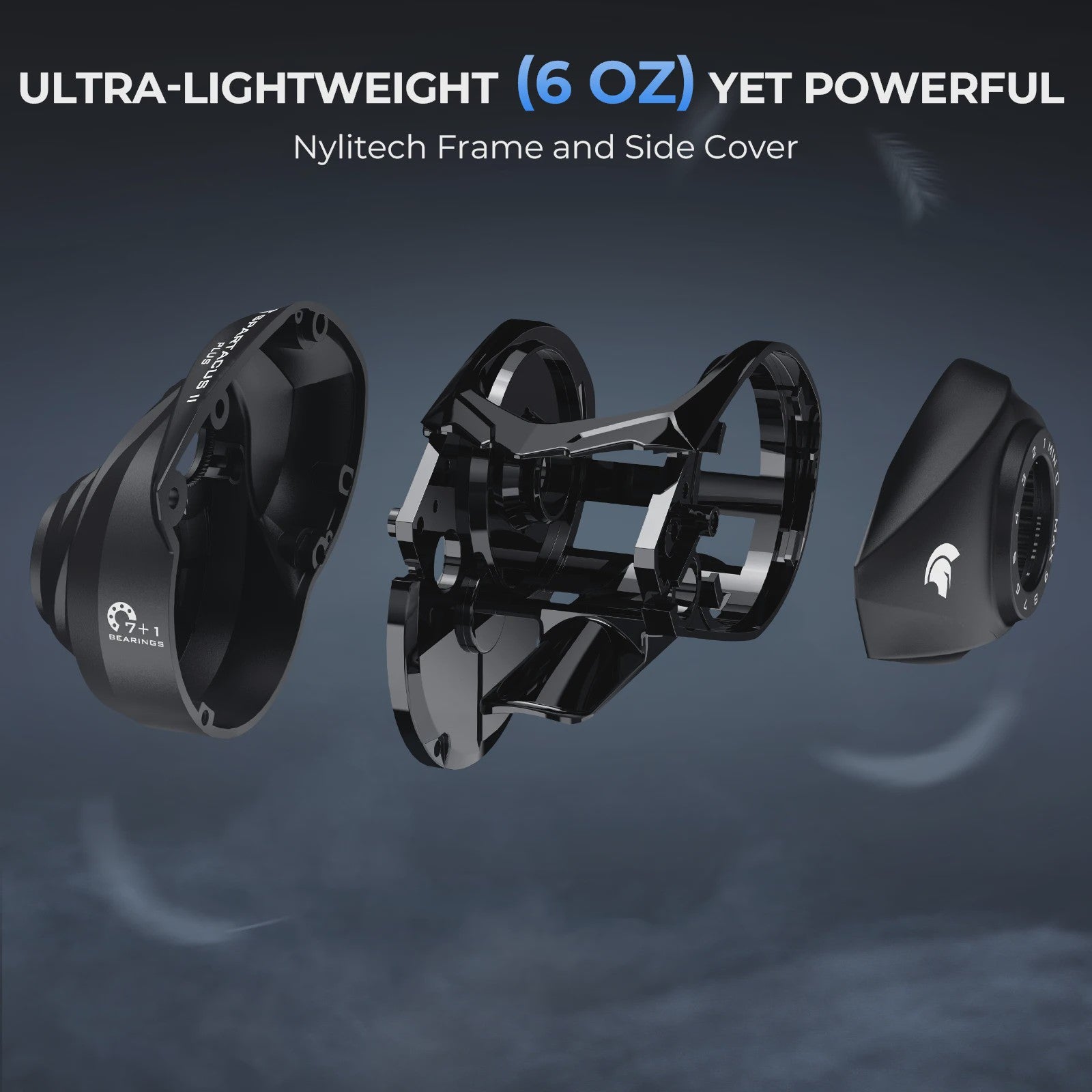 KastKing Spartacus II Plus Baitcasting Reel - Ultralicht 170g, 8.0:1 Ratio, 8KG Max Drag