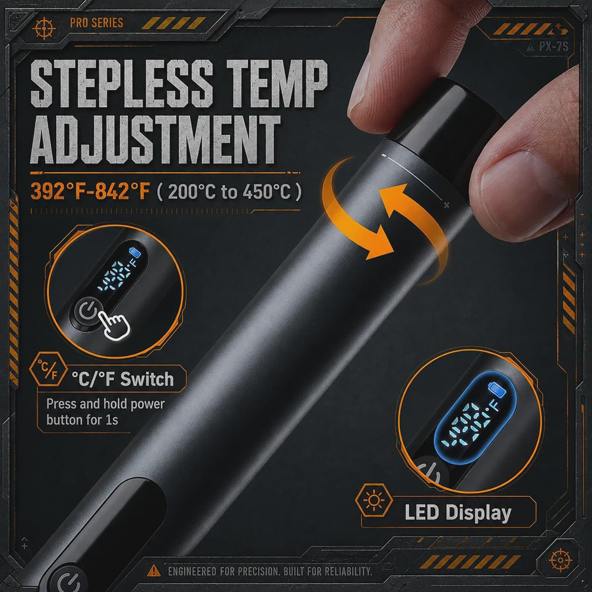 Draadloze Soldeerbout Kit - Snel Verwarmend, Precisie Tip, 2600mAh Batterij, Draagbaar voor PCB Reparatie