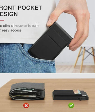 Slimme RFID Portemonnee Kaarthouder - Pop-Up Aluminium Creditcard Wallet