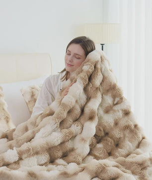 Luxe Nepbont Plaid - Ultra Zacht & Warm, 2.5KG Zwaar, Perfect voor Woonkamer & Slaapkamer