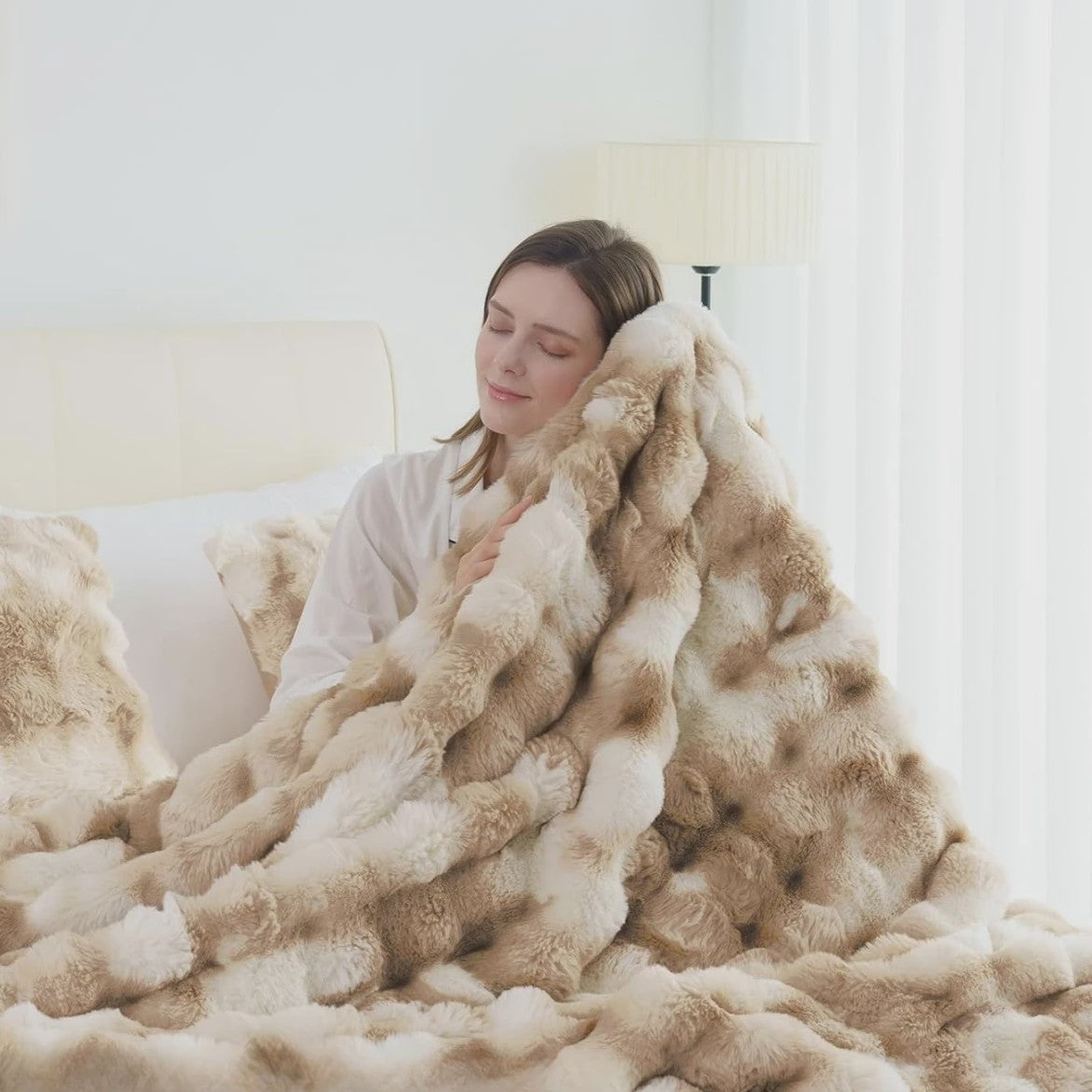Luxe Nepbont Plaid - Ultra Zacht & Warm, 2.5KG Zwaar, Perfect voor Woonkamer & Slaapkamer