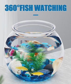 Ronde Plastic Vissenkom - Duurzaam Desktop Aquarium voor Kleine Vissen