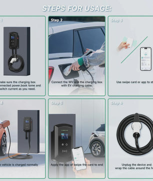 AFEEV 7.6/11/22kW 3-Fase EV Laadstation met Type 2 stekker, WiFi & App Controle