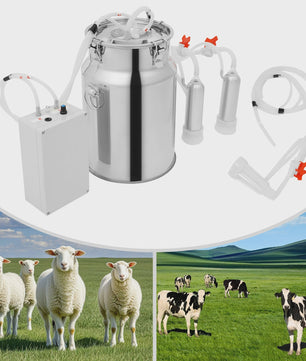 Elektrische Pulsatie Melkmachine 10L RVS Emmer - EU Standaard