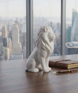 Luxe Leeuw Beeldje - 10cm - Scandinavische Stijl - Desktop Decoratie