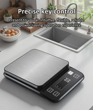 Digitale Keukenweegschaal 10kg - 0.1g Precisie, Waterdicht RVS, LCD Display
