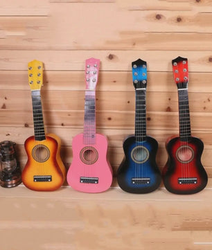 21-Inch Kinderklassieke Gitaar - Massief Hout, Hoge Klankkwaliteit, Kleurrijk Instrument Speelgoed