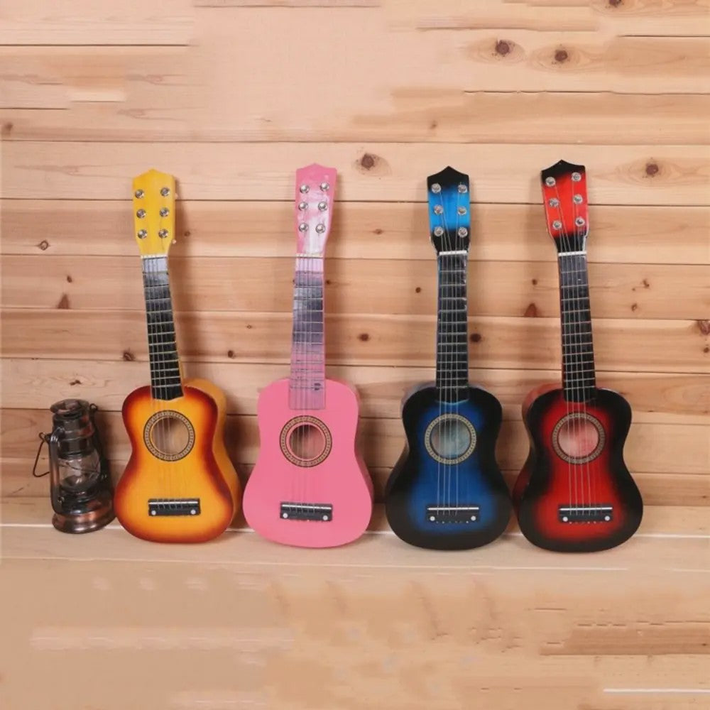 21-Inch Kinderklassieke Gitaar - Massief Hout, Hoge Klankkwaliteit, Kleurrijk Instrument Speelgoed